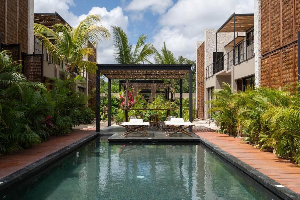 Lujoso Departamento Boho-Chic Con Alberca Privada Appartement Tulum Pueblo Buitenkant foto